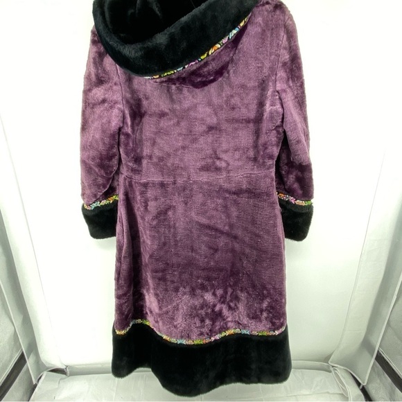 Vintage 1960’s Niccolini Medium Purple Black Faux Fur Penny Lane Coat Re… - Picture 15 of 15